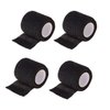 4 Rolls Tattoo Grip Cover Wrap Disposable Cohesive Tattoo Grip Tape Wrap Self Adhesive Sports Bandage Wrap Elastic Tattoo Grip Tape Tube for Tattoo Machine Tattoo Grip Accessories, Black