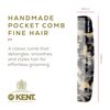 Kent 7T TW All Fine Tooth Pocket Comb for Men - Handmade Hair Comb for Men Grooming and Styling - Travel Comb for Hair Care, Mustache and Beard Care, Use Dry or with Balms, Saw Cut for Wet or Dry.