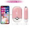Mlogiroa Lash Fan Mini Portable Eyelash Fan Handheld Lash Fan Dryer for Eyelash Extensions Rechargeable USB C Eyelash Dryer Air Cooling Blower Fan with Built in Sponge Lash Extension Application(Pink)