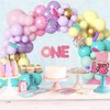 Amandir 139pcs Pastel Donut Balloon Garland Arch Kit, Donut Sweet One Birthday Party Decorations Pink Sprinkles Confetti Ice Cream Foil Balloons for Donut Grow Up Baby Shower Two Sweet Party Supplies