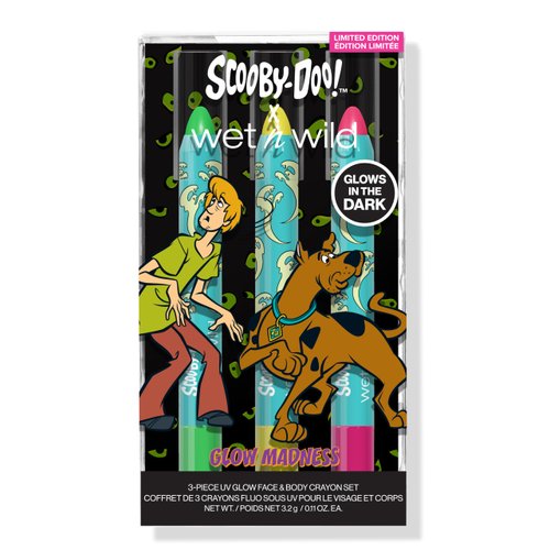 wet n wild Scooby Doo Collection Glow Madness 3-Piece Uv Glow Face & Body Crayon Set