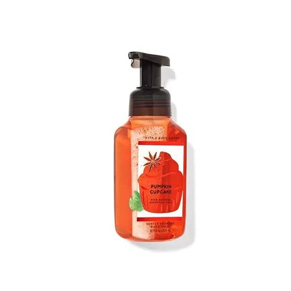 White Barn Candle Company Bath and Body Works Gentle Foaming Hand Soap w/Essential Oils- 8.75 fl oz - Fall 2020 - Many Scents! (Pumpkin Cupcake - Pumpkin Vanilla & Honey)
