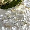 DANNEASY 32pcs 3D Silver Cross Nail Charms Punk Charms for Nails Flat-Back Nail Rhinestone Crystal Gem Diamond Metallic Nail Studs Rivet Acrylic Nail Art Decoration Jewels