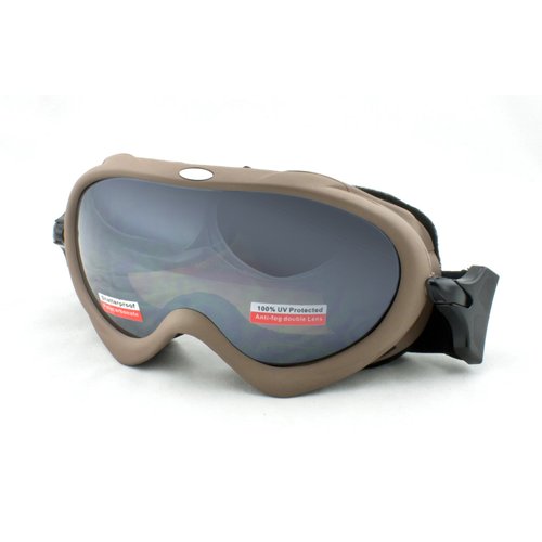 Cloud 9 Women's Snow Goggles in Matte Brown/Mirrored Lens