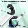 AWUKOMSN Wireless Charger Charging Station Magnetic 3 in 1 Charging Station for Apple Multiple Devices Wireless Charging Stand for Apple-15/14 Pro Max,iWatch Ultra/8/se/7/6/5/4/3/2, AirPods2/Pro,Black