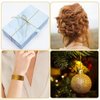 4 Pieces 5M (16.4ft) Dreadlock Braids Hair Accessories Silver Gold Braiding Hair,Deco Styling Shimmer Stretchable African Braid Braided Elastic Cord Ornament Hanging Decorating