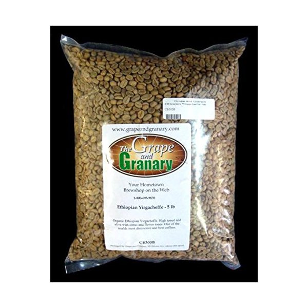 Ethiopian Yirgacheffe unroasted Coffee Beans (5LB)