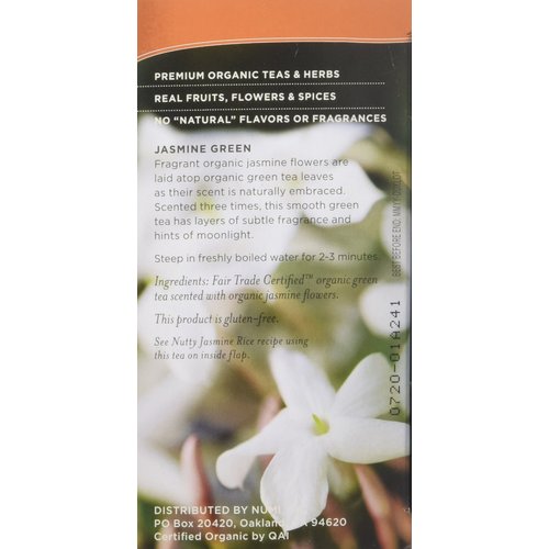 Numi Tea Green Tea, Organic Jasmine, 18 Bags
