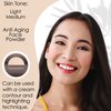 Bodyography Anti Aging Face Powder (Light Medium): Matte Oil-Free Salon Foundation Powder Makeup w/ Vitamin E, C & Antioxidants | Gluten-Free, Cruelty-Free, Paraben-Free