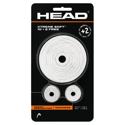HEAD Xtreme Soft Racquet Overgrip - Tennis Racket Grip Tape - 12-Pack, White