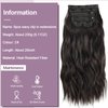 Fashion Line Clip in Hair Extensions for Women 6PCS Thick Full Head Natural Black Wavy Clip in Extensions Synthetic Long Double Weft Hair Hairpieces 20 inch (220Gram,Black Brown)