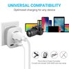 [2-Pack] European Travel Plug adapter, VINTAR International Power Plug Adapter with 2 USB Ports,2 American Outlets- 4 in 1 Outlet Adapter,Travel Essentials to Italy,Greece,France, Spain (Type C)