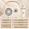 Mini Karaoke Machine for Kids with 2 Wireless Microphones Portable Kids Microphone, Karaoke Microphone for Kids Age 5, 6, 7, 8, 9, 10,11+Years (Beige)