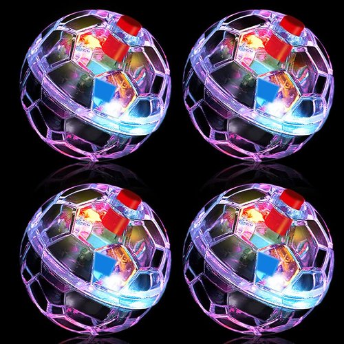 4 Pack Ghost Hunting Cat Ball,Motion Light Up Cat Balls,LED Motion Activated Cat Ball,Pet Glowing Mini Running Exercise Ball Toys,LED Glowing Interactive Pet Toys for Puppy Cats Dogs Animals Activity