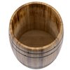 MyGift Wine Barrel Design Kitchen Utensil Crock, Light Brown Solid Bamboo Wood Cooking Tool Holder