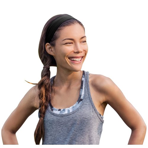 Stretchy Headbands for Women - Yoga Headbands - Sports Headbands - 2-inch-Wide Black Headband - 12 Pack Cotton Headbands by Coveryourhair