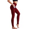 NELEUS 3 Pack Tummy Control High Waist Running Workout Leggings,9017,Black,Grey,Red,US 2XL,EU 3XL
