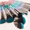 Makeup Brushes Set Crystal Handle - 10pcs Colorful Diamond Cosmetic Kabuki Brushes Foundation Concealer Face Powder Eye Shadows Highlight Brush Kit For Makeup