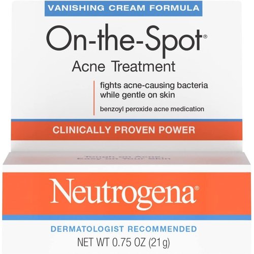 Neutrogena On-The-Spot Acne Treatment Vanishing Cream Formula 0.75 oz (Pack of 8)