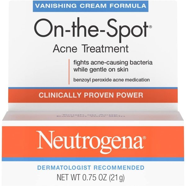 Neutrogena On-The-Spot Acne Treatment Vanishing Cream Formula 0.75 oz (Pack of 8)