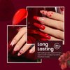 Beetles Red Gel Nail Polish- 6 Colors Popular Shimmer Red Burgundy Gel Polish Kit Nail Art Design Soak Off Uv LED Gel Nail Kit Minicure DIY Home Gifts for Mom