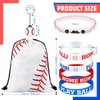 LEIFIDE 148 Pcs Baseball Party Favors Baseball Team Gifts Include Drawstring Bag, Silicone Wristbands, Keychain, Braided Rope Necklaces and Stickers Birthday Gifts for Baseball Players Lover