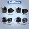 8 Pieces Mic Stand Adapter 5/8 Female to 3/8 Male and 3/8 Female to 5/8 Male, 5/8 Female to 1/4 Male and 1/4 Female to 5/8 Male Screw Thread Adapter Mic Thread Adapter Set for Microphone (Black)