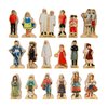 THE FRECKLED FROG People Around the World - Set of 18 - Ages 1+ - Wooden Blocks for Toddlers - Includes People from 18 Countries - Double-Sided
