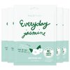 FACETORY K Beauty Face Mask Skin Care - Everyday JASMINE Moisturizing Sheet Mask | Plant-Based with Jasmine Infusion (5 Pack)