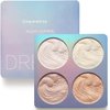Highlighter Makeup Palette,Highlighter Palette Illuminator Powder Palette White Highlighter Baked Waterproof Long Lasting Brilliant Lighten Skin Color Face Contour Powder Makeup Highlighter