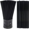 Tomnk 500pcs Disposable Straws 10.3 Inches Extra Long Black Straws, Plastic Drinking Straws for Tumblers and Ice Coffee