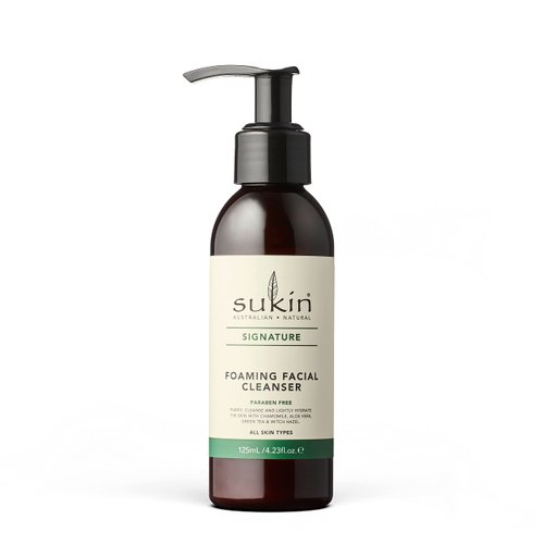 Sukin Foaming Facial Cleanser Pump, Gentle Gel Cleanser with Green Tea, Aloe Vera &amp; Chamomile to ...