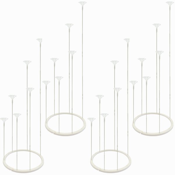 Table Balloon Stand Kit, 4 Pcs Round Base Balloon Sticks 2024 New Balloon Holder for Wedding, Birthday Party, Anniversary, Halloween Decorations