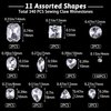 Joez Wonderful 170Pcs Glass Sew on Rhinestones, 11 Mixed Shapes Big Rhinestones Sew on Gems for Crafts, Dress Embellishments Rhinestone Stones for DIY Craft Shoes Dress Jewelry Making, White