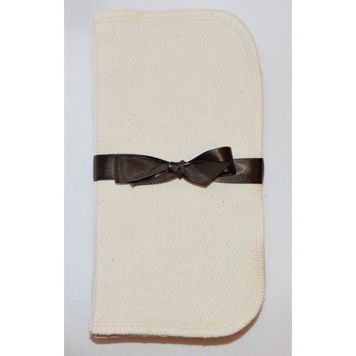 1 Ply Organic Washable Baby Wipes 8 x 8 Inches 10 Pack Sewn with Matching Cotton Thread