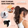 Cephermer Ponytail Extension 22'' 24'' Long Wavy Straight Claw Clip in Pony Tails Hair Extensions Natural Looking Synthetic Hairpiece for Women Chocolate Brown