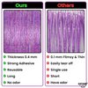 KatchOn, Iridescent Purple Fringe Curtain - 8x3.25 Feet, Pack of 2 | Purple Streamers for Mermaid Birthday Decorations | Purple Party Decorations | Valentine Decorations, Purple Birthday Decorations