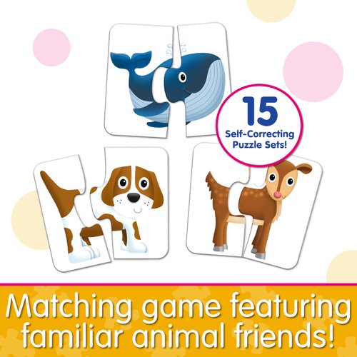 The Learning Journey: My First Match It - Head and Tails - 15 Piece Self-Correcting Animal Matching Puzzles - Learning Toys for Toddlers 1-3 - Award Winning Toys