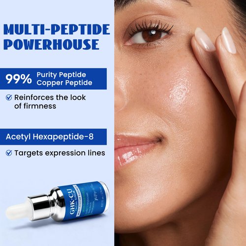GHK-Cu Copper Peptides Serum for Face: Advanced Anti-Aging Serum with Multi-Peptide and Niacinamide for Fine Lines and Skin Elasticity