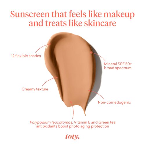 toty. - Ilumina CC Cream SPF 50+, 100% Mineral Color Correcting Cream - Medium Coverage Foundation & Broad Spectrum Sunscreen for Face - Non Comedogenic - by Sofia Vergara - 1.4 fl oz 3C PEBBLE BEIGE