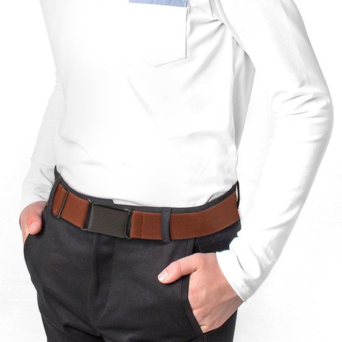 Kajeer Elastic Kids Belts for Boys Girls - Adjustable Boys Belts for School Uniforms with Silver Square Buckle