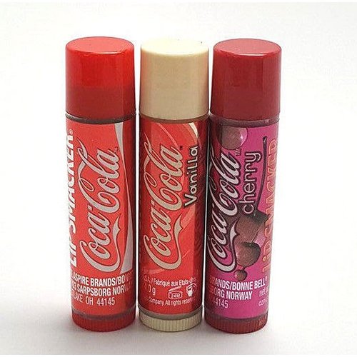 Lip Smackers Best Flavor Forever Coke Coca Cola Trio Lip Balm - 3 Pack, Vanilla, Cherry and Regular Coca Cola