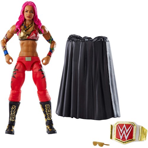WWE WrestleMania 32 Sasha Banks Elite 6-inch Action Figure with Deluxe Articulation, TrueFX Facial Detailing, Iconic Ring Gear & RAW Woman's Championship Accessory, Ages 8 and Older