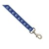 Guardian Gear Nylon Two-Tone Pawprint Dog Leash, 6-Feet x 1-Inch Lead, Blue