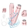RIYUETAN Bikini Trimmer for Women Electric Razors for Women, Double Head Dual Purpose Hair Trimmer Women Ipx7 Waterproof Wet & Dry Use,Womens Electric Shaver for Legs Underarm (Pink)