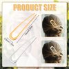 4pcs French Style U Shaped Hair Pins, Metal Hair Sticks for Thick Long Hair French Twist Hair Pin Clip Updo Chignon Pins for Women Girls Hair Styling Accessories (2 Gold & 2 Silver)