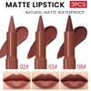 CAKAILA 3Pcs Nude Lipstick Lip Liner Matte Sets,Light to Dark High Pigmented Velvet Lipstick Lipliner for Daily Makeup,for Women Long Lasting Waterproof 24 Hours Lip Stick Lip Stain Makeup Gift Sets