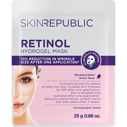 Skin Republic Retinol Hydrogel Face Mask Sheet Treatment Reduces Wrinkles Collection (3 Pack)