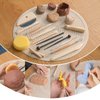 KACOLA Pottery Tool Kit, 17pcs Polymer Clay Tools, Modeling Clay Sculpting Tools Kit, Ceramics Tools, Trimming, Embossing Pattern, Smooth Wooden Handles