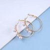 Allereyae Vintage Hollow Circle Drop Earrings Pearl Spider Dangle Earrings Gold Spider Circle Earrings Exaggerated Circle Huggie Hoop Earrings Jewelry for Women